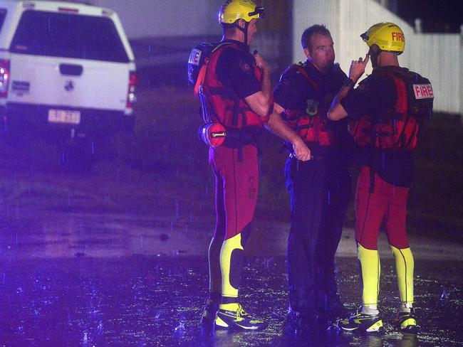 Residents in a unit complex in Alexandra Street, North Ward were hit by flash flooding during monsoonal rain in Townsville. PICTURE: MATT TAYLOR.