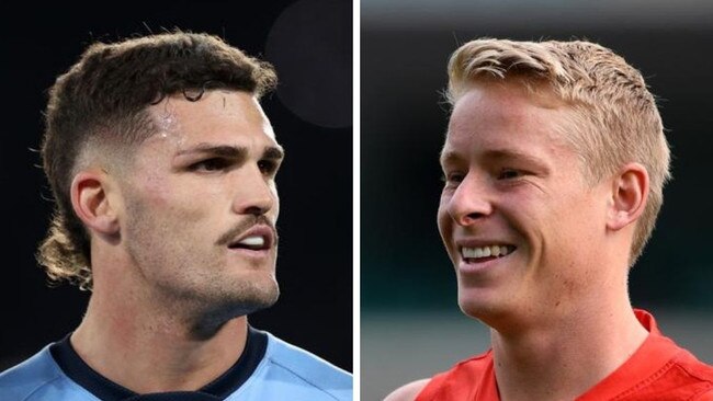 NRL superstar Nathan Cleary (left) and Swans standout Isaac Heeney are two of the biggest footy stars in Sydney. Photos: Getty Images and AAP