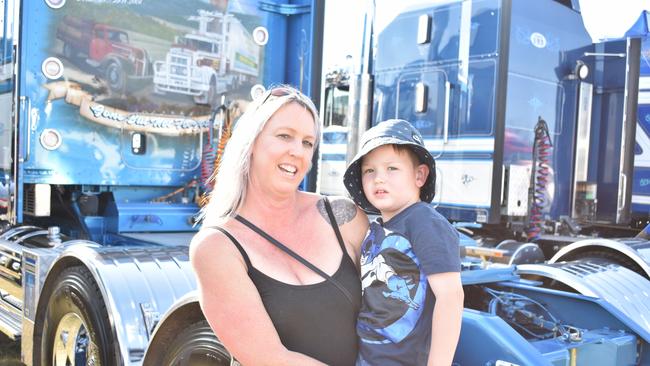 Families at the Lights on the Hill Trucking Memorial event at Gatton on Saturday, September 30, 2023.