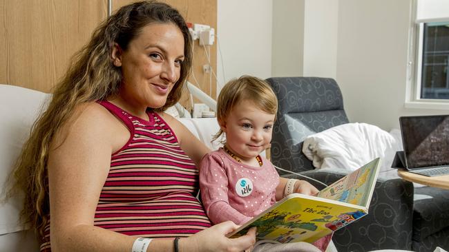 B Goncalves, with her 2-year-old daughter, Layla Beech. Picture: Jerad Williams