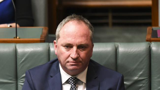 Deputy Prime Minister Barnaby Joyce’s colleagues have hit out at his behaviour during the love child saga. Picture: AAP/Lukas Coch