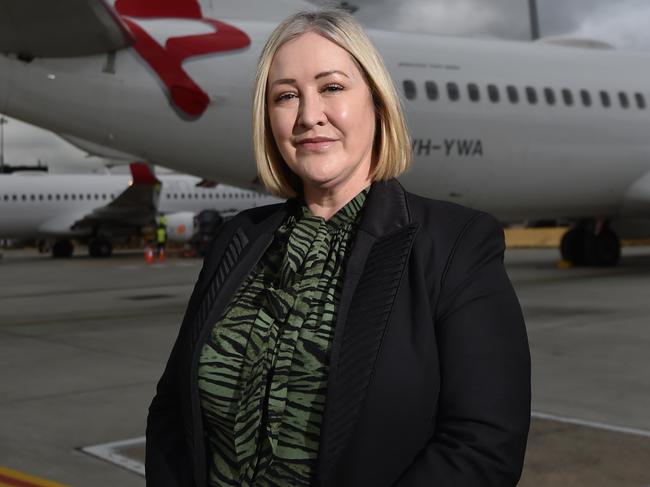 Melbourne Airport chief executive Lorie Argus says the rail link could be built by the time a third runway was added to the site in 2030. Picture: Nicki Connolly