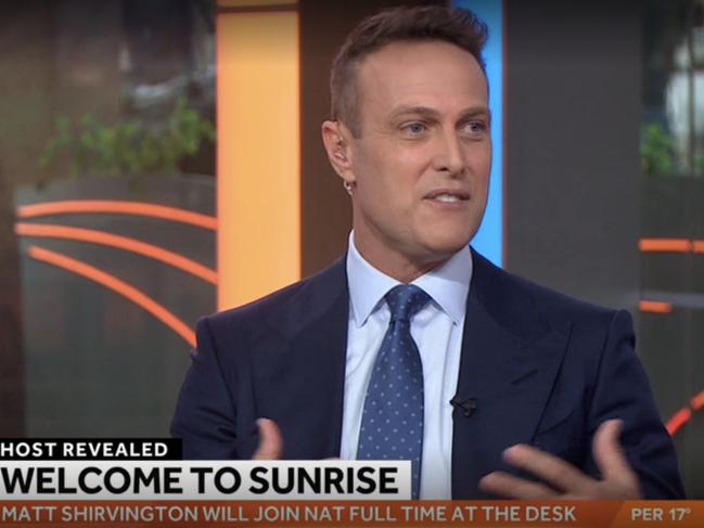 Matt Shirvington has been named as David Koch's replacement on Sunrise.