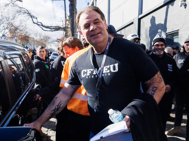 John Setka outside Festival Hall. Picture: Aaron Francis