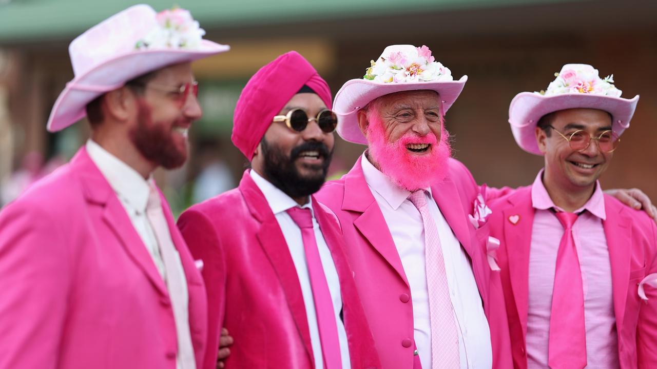 Spectators wearing pink during Jane McGrath Day ahead of play during day three of the Fifth Men's Test Match in the series between Australia and India at Sydney Cricket Ground. Picture: Getty Images