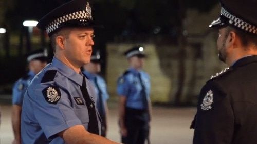 Geoffrey Bowen's son Matt has graduated the WA police academy. Picture: WA Police