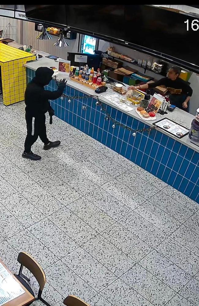 Burger Road restaurant in Craigieburn was held up by a machete-wielding robber. Picture: Victoria Police