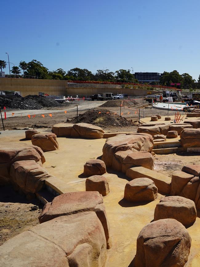 Construction continues on the Billabong Parklands project. Picture; Campbelltown City Council