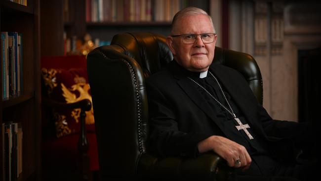 Catholic Archbishop of Brisbane Mark Coleridge points to Canada for ‘what a slippery slope looks like’. Picture: Lyndon Mechielsen/The Australian