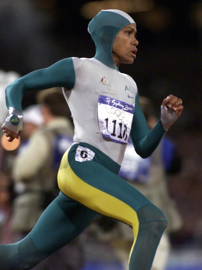 One of the all-time great moments of an athlete achieving the perfect flow state was Cathy Freeman’s spine-tingling gold medal sprint in the 400m at the Sydney 2000 Olympic Games. But we can all learn (or remember) how to get into the zone. Picture: Gregg Porteous