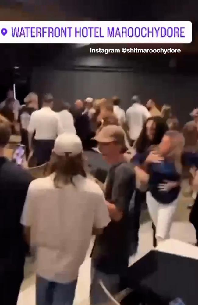 Watch massive group fight at Waterfront Hotel, Sunshine Coast. Picture – Instagram.