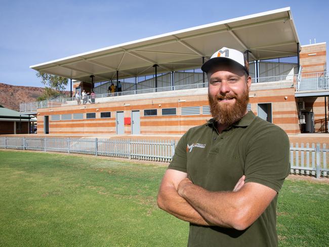 Site foreman Phil Crimmins oversaw the construction of the new grandstand at Albrecht Oval. Photo: Emma Murray.