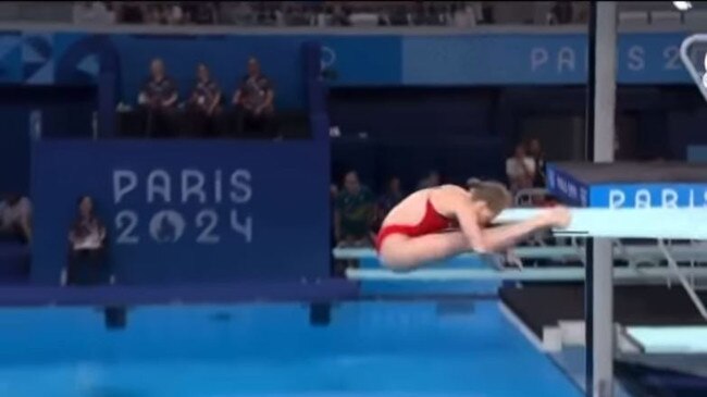 The dive scored a 0.0. Picture: Channel 9