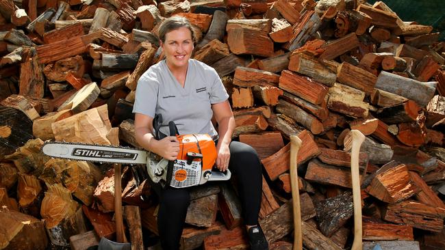 Katrina Head has been competing in timbersports since she was 16. Picture: David Clark