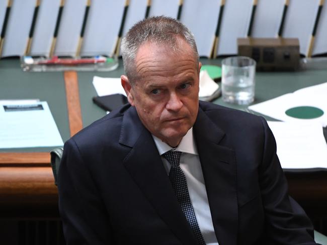 Leader of the Opposition Bill Shorten during Question Time in the House of Representatives at Parliament House in Canberra, Tuesday, February 12, 2019. (AAP Image/Mick Tsikas) NO ARCHIVING