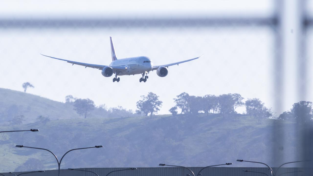 A flight arriving in to Canberra from Perth (not pictured) will be forced in to quarantine amid a COVID-19 outbreak fear in WA. Picture: Rohan Thomson/Getty Images.