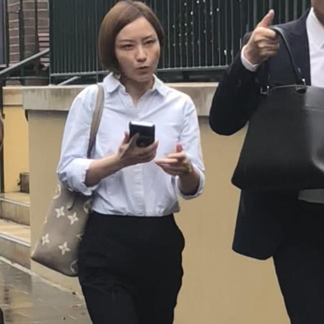 Na Li, 32, of Belrose, outside Manly Local Court on Wednesday, where she was disqualified from driving for running over and injuring a schoolboy on a pedestrian crossing. Picture: Manly Daily