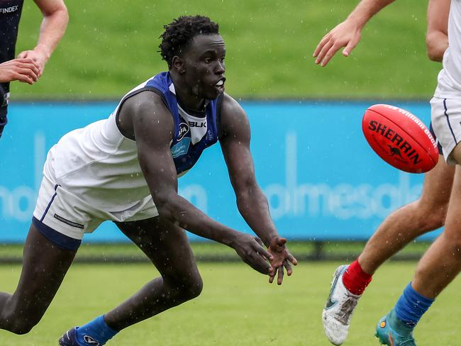 Old Melburnians v University Blues at Elsternwick Park Oval, Brighton, Melbourne, April 15th 2023.  University Blues no 29 Picture : George Sal