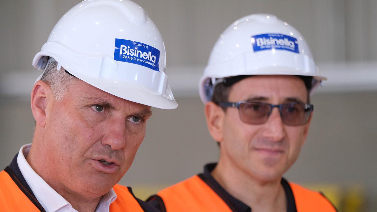 L. Bisinella Developments CEO Richard Bisinella (right) has called on the government to consider using an abandoned lot in Corio for social and affordable housing. Picture: Mark Wilson.