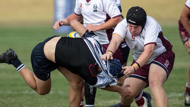 A fierce battle in a Queensland 2 v Victoria game last year.