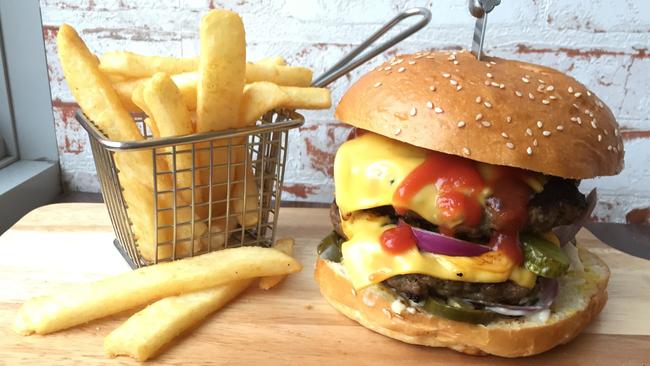 Cheeseburger at the Juicy Goose. Picture: Jenifer Jagielski