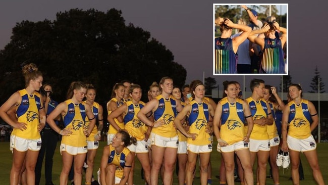 West Coast won't wear a themed jumper for the AFLW Pride Round.