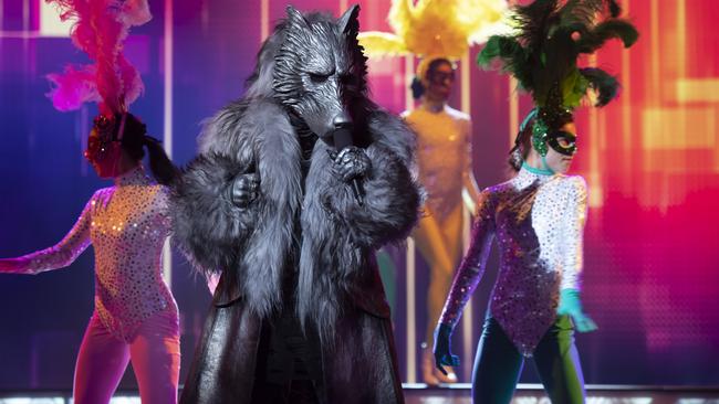 The Masked Singer’s Wolf was confirmed to be Rob Mills on Monday night. Picture: Ten