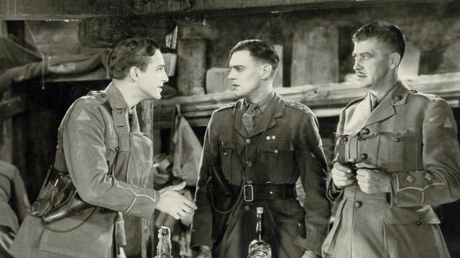 David Manners, Colin Clive and Ian McLaren in a scene from the 1930 film Journey’s End.