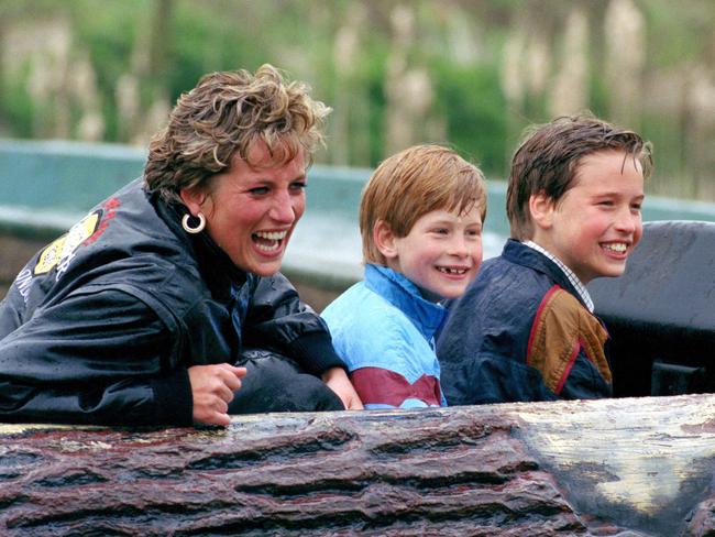 Diana Princess Of Wales with Prince William &amp; Prince Harry. Picture: Julian Parker/UK Press via Getty