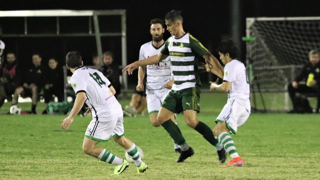 Western Pride footballer Mikhail Hastings will revert to a more defensive role for the local derby. Picture: Christina Moran