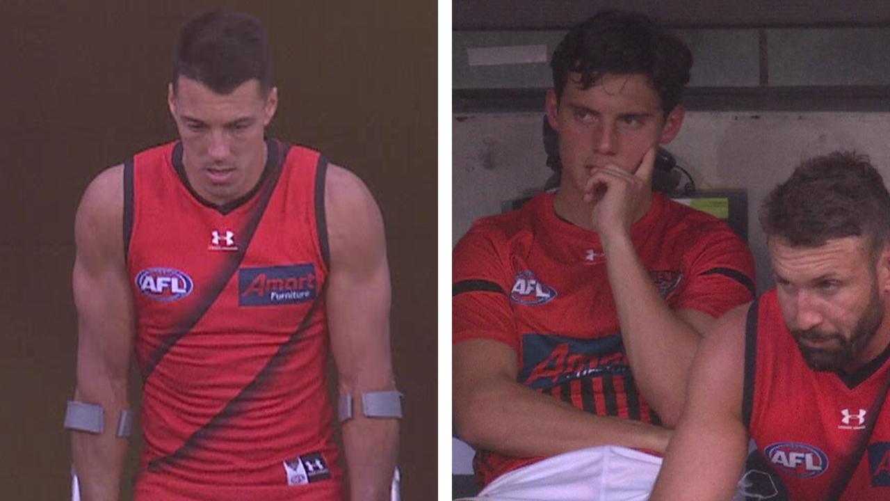 Dylan Shiel and Jye Caldwell suffered nasty injuries.