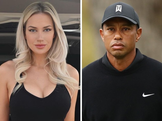 Paige Spiranac has defended Tiger Woods. Pictures: Instagram/Getty