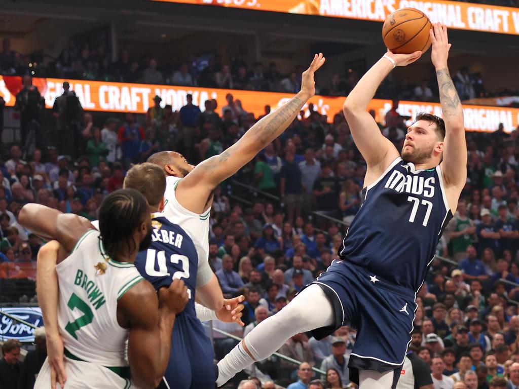 Luka Doncic had 25 points in the first half. Picture: Stacy Revere/Getty Images