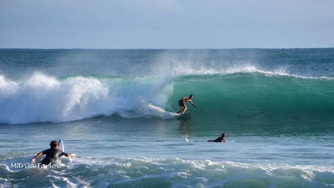 When the surf is on at Agnes Water, it is on. Pic contributed by Marisa Farlow