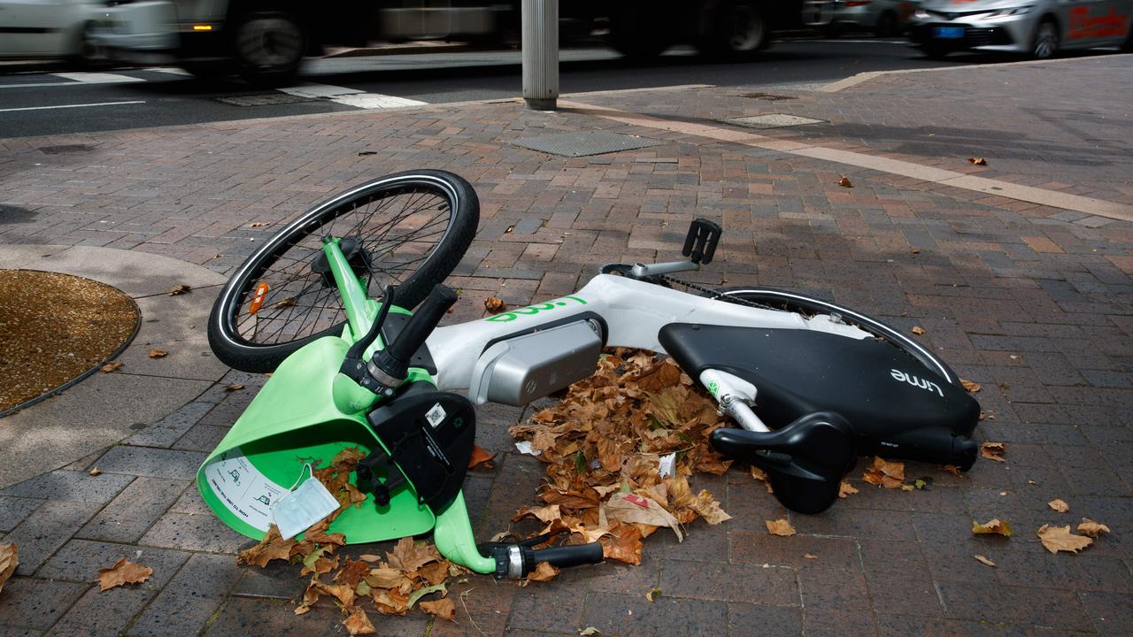 The way some riders have left rental e-bikes and e-scooters has prompted bans in Melbourne and other cities.