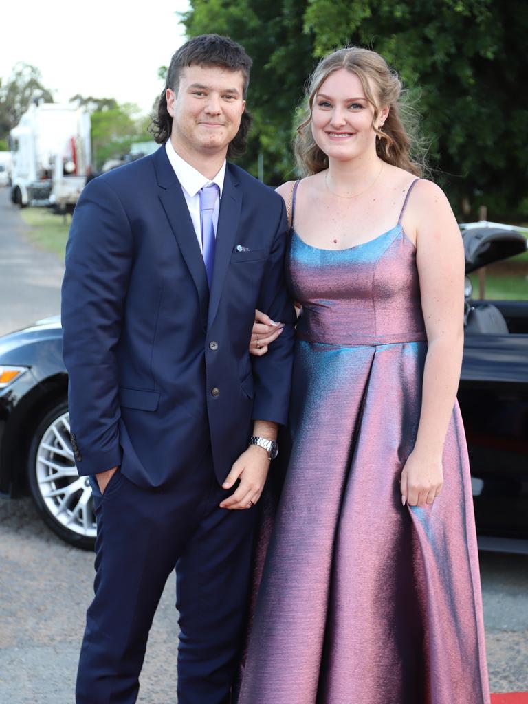 Xander Cooke and Ashlee Carty at the James Nash State High School formal 2022.