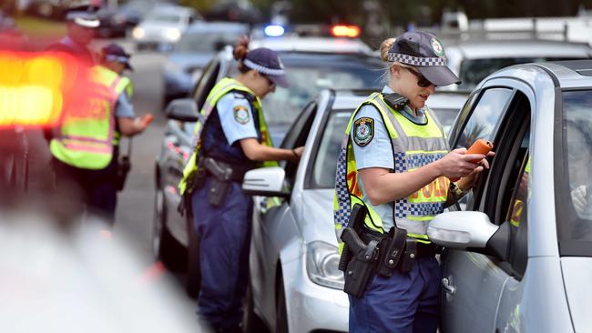 A woman has been charged with drink driving after police received reports she was allegedly swerving across lanes and speeding in Sydney’s south. Picture: Troy Snook