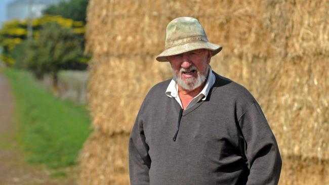 Straw options: Colin Fraser on his farm, Pretty Tower, at Stoneleigh. Picture: Kate Dowler