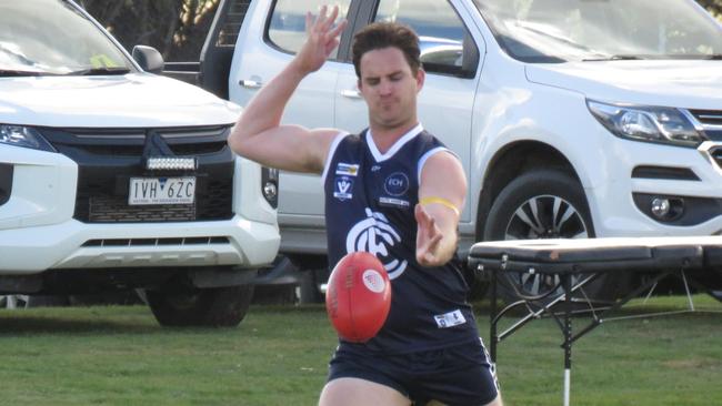 Joseph McGrath kicked eight for the Charlton reserves in their first win in four years. Picture: Kim Fitzpatrick.