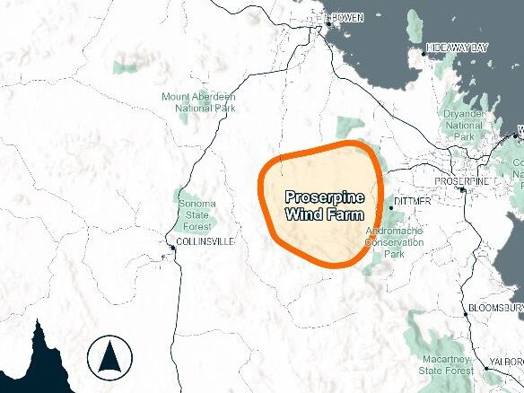 Proserpine wind farm was proposed by Renewable Energy Partners. Picture: Renewable Energy Partners