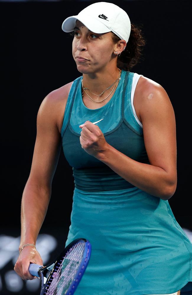 Keys produced a stunning upset. Picture: AFP