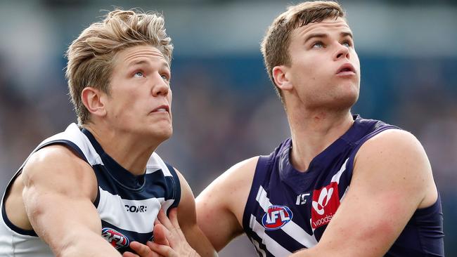 Sean Darcy dominated in his Fremantle debut. Picture: Getty Images