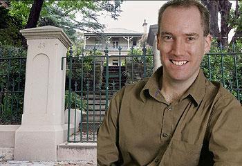 Simon Clausen and a house in Kirribilli in Sydney, one of a growing portfolio of homes in Sydney Harbourside suburbs that are owned by Simon and his wife Alexandra.