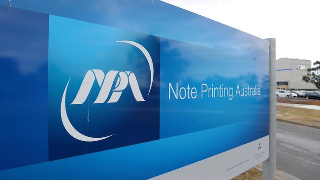 Note Printing Australia in Craigieburn, Victoria. Picture: Josie Hayden