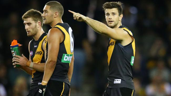 Trent Cotchin calling the shots in the midfield. Picture: Getty