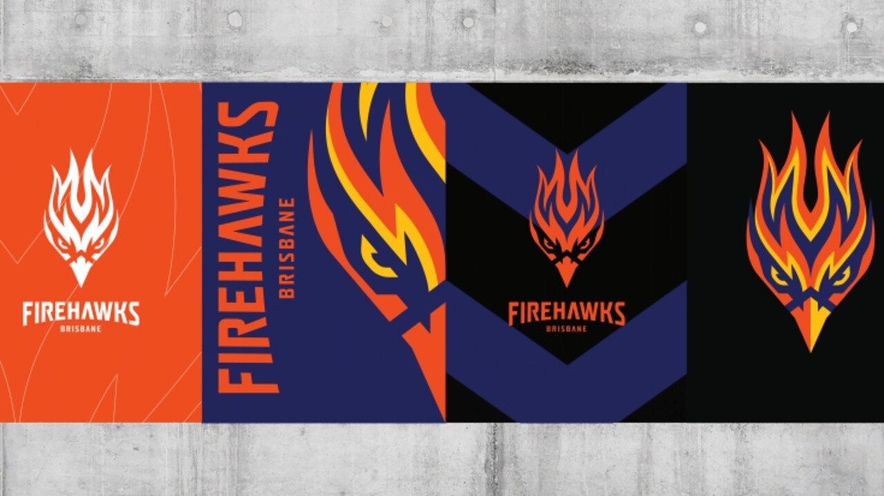 Posters for the Brisbane Firehawks expansion franchise. Pictures: Supplied