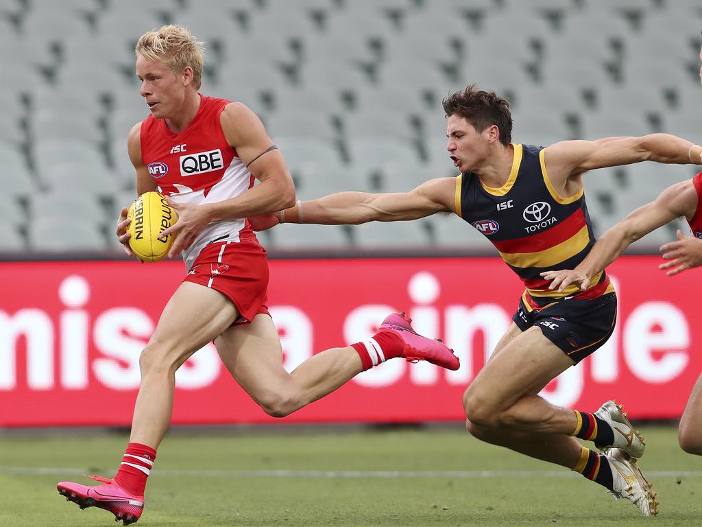 Isaac Heeney topscored for the Sydney Swans