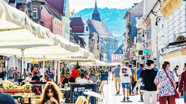 The Brasov Old Town is best explored on foot.