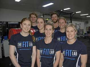 STATE REPS: Toowoomba Titans volleyballers (back, from left) Zayden Pidgeon, Grant Norman, Georgia Parsons, Tessa Knight and (front, from left) Erin Philips, Melissa Holman and Cassie Thomas will represent Queensland in the Australian Volleyball League Home and Away series. Picture: Jason Gibbs