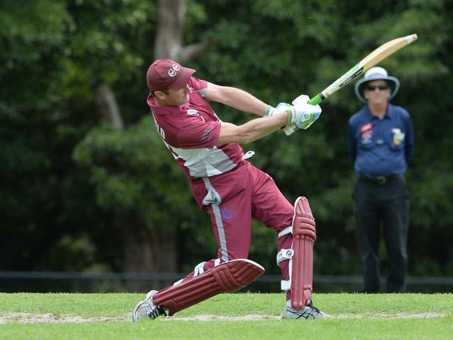 Red Hill opener Matt Merifield goes big. Picture: Chris Eastman